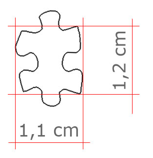 Dimensioni microtessera ruzzle